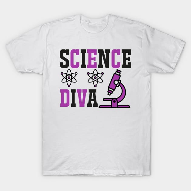 Science Diva Word Art T-Shirt by She Gets Creative